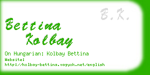 bettina kolbay business card